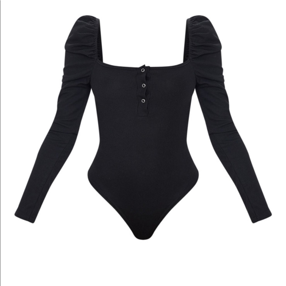 PrettyLittleThing Black Bodysuit